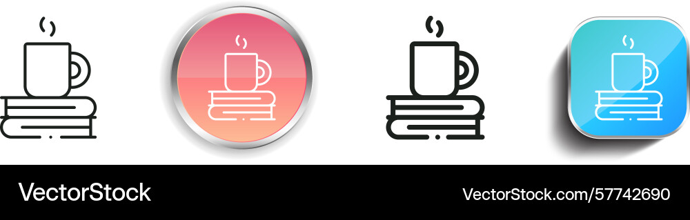 Reading icon thin linear regular and button style Reading icon thin linear regular and button style vector image