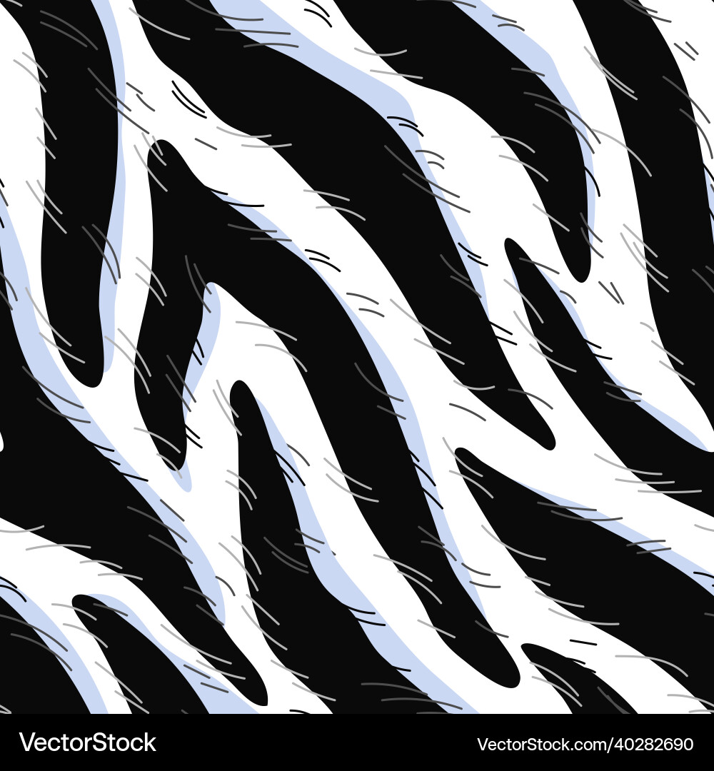 Seamless pattern with decorative zebra print Seamless pattern with decorative zebra print vector image