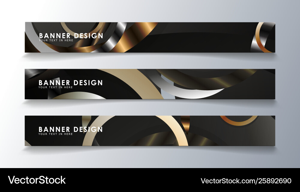 Set rectangular banner with a circle background Set rectangular banner with a circle background vector image