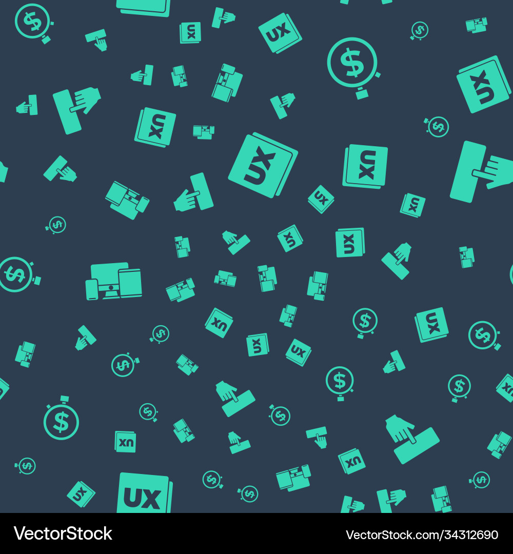 Set ui or ux design time is money monitor Set ui or ux design time is money monitor vector image