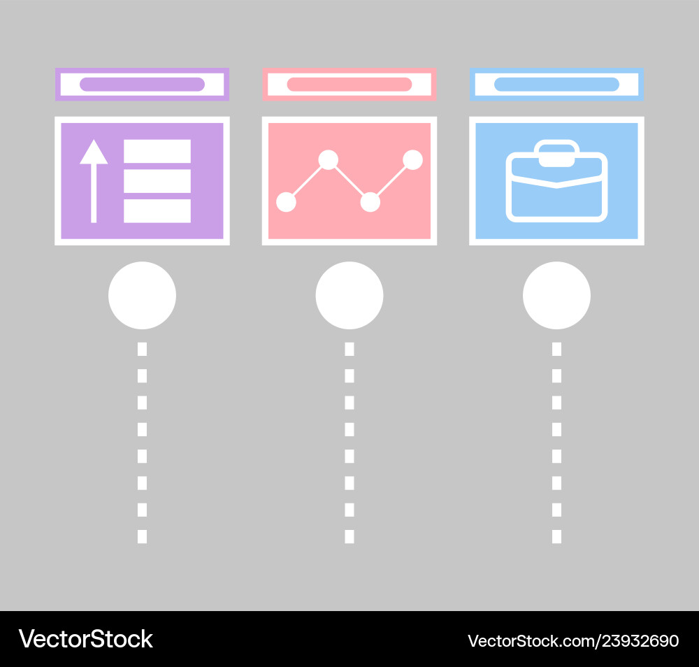 Statistics and information icons charts schemes Vector Image