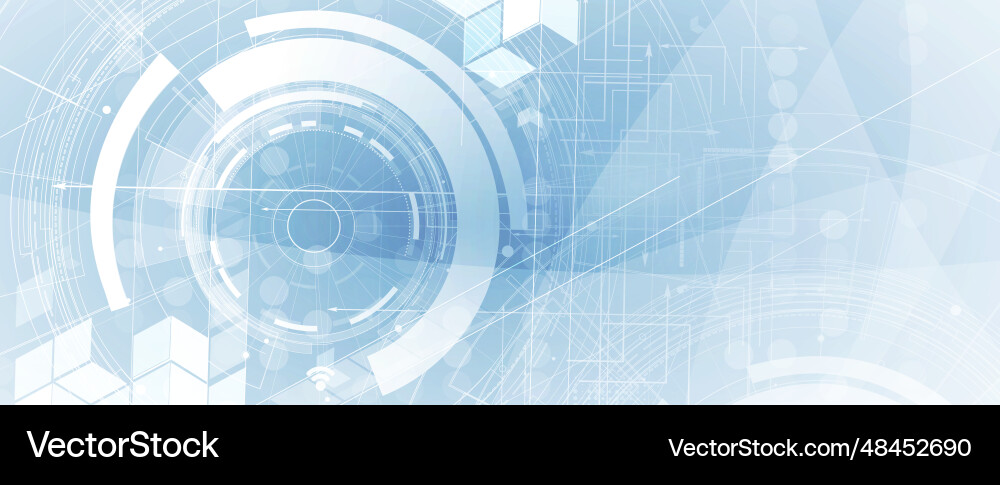 Technology banner design with hexagons abstract Technology banner design with hexagons abstract vector image
