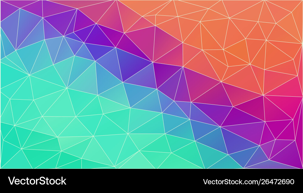 Triangles background colourful gradient vector image
