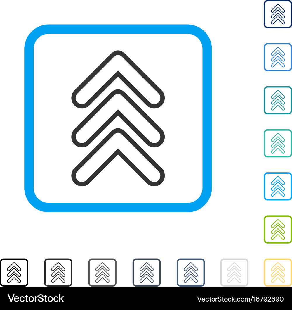 Triple Upward Pointer Icon vector image