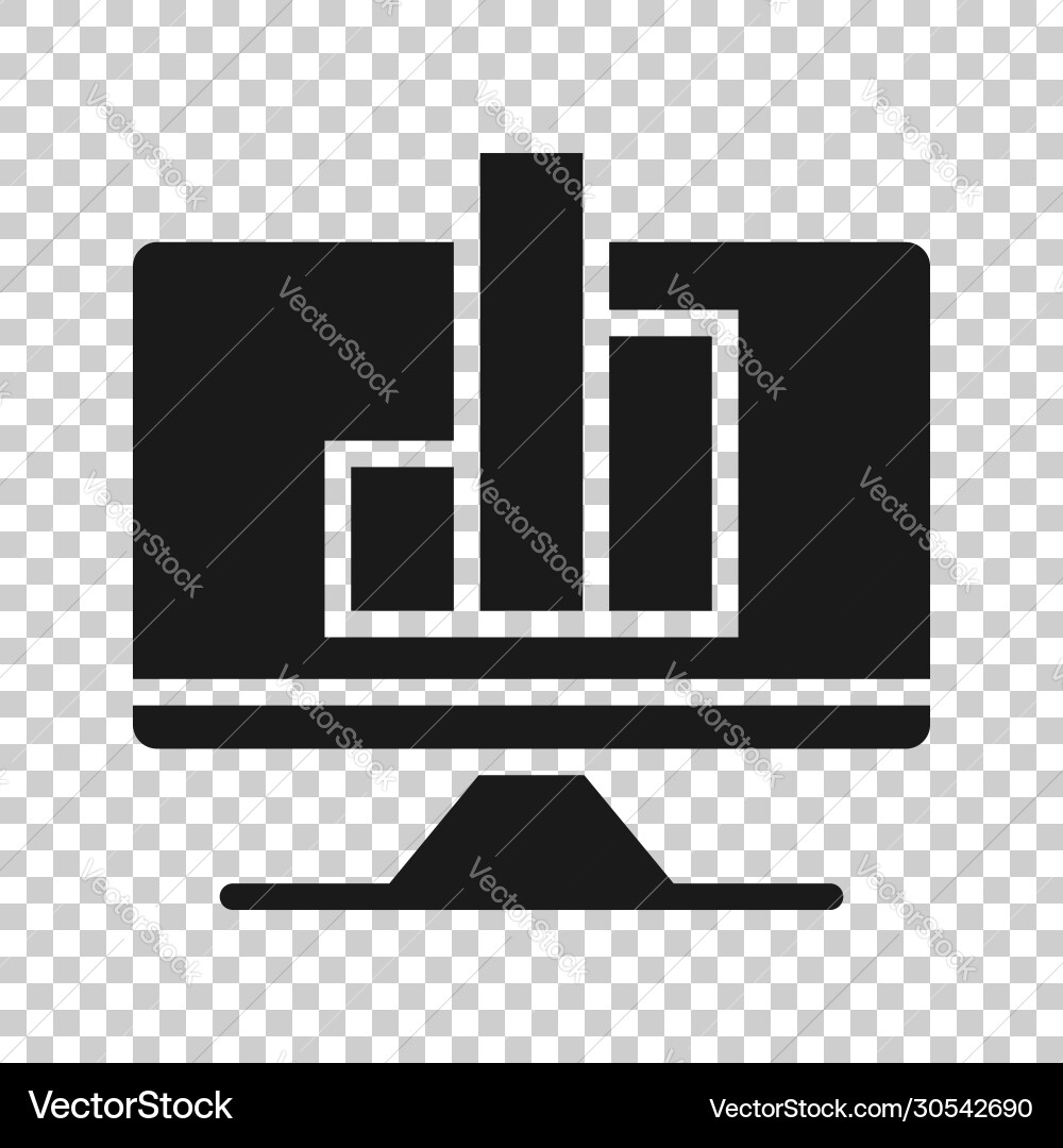 Website analytics icon in flat style seo data Website analytics icon in flat style seo data vector image