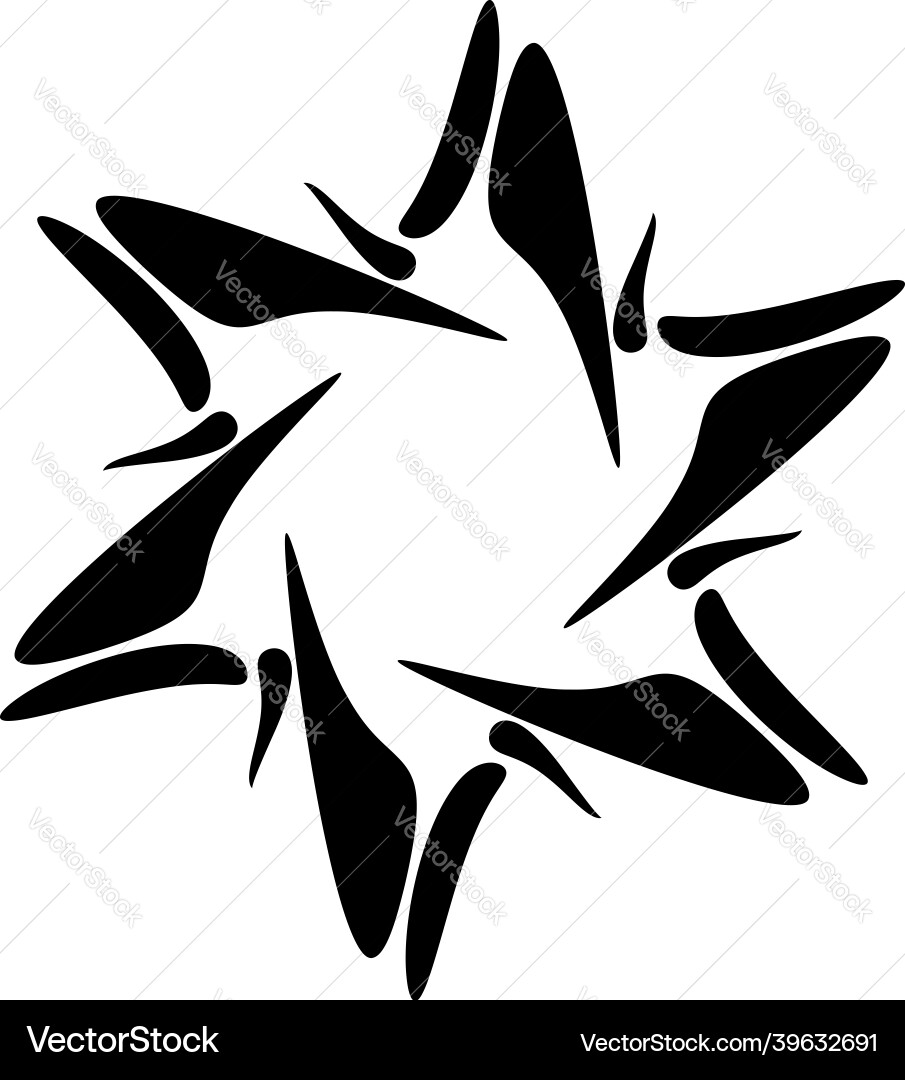 Abstract circular drawing amorphous nonfigurative Vector Image