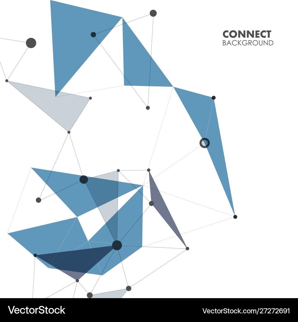 Abstract polygonal with connecting dots and lines Abstract polygonal with connecting dots and lines vector image