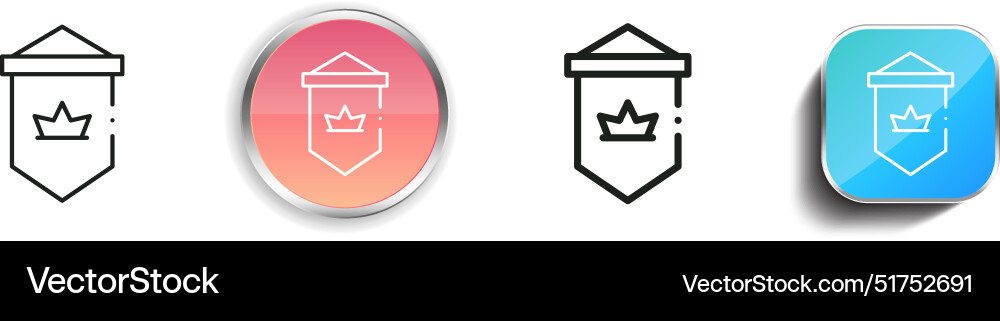 Banner icon thin linear regular and button style Banner icon thin linear regular and button style vector image