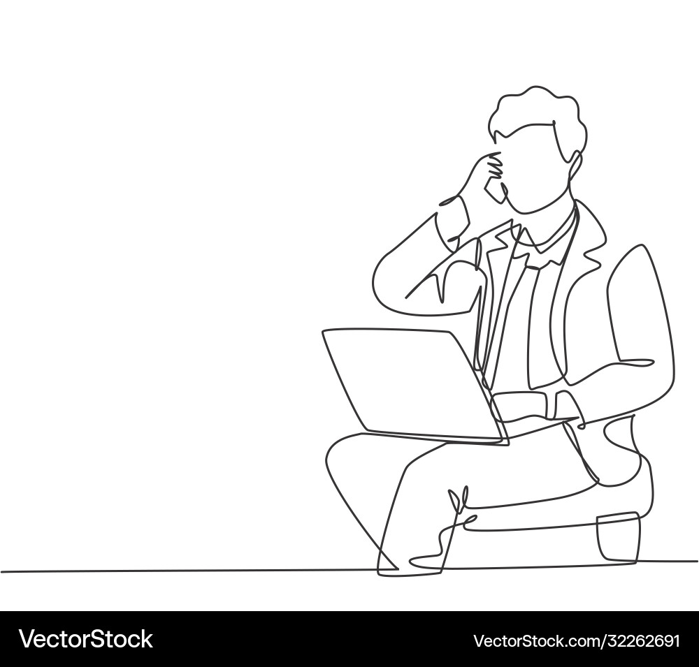 Business Communication - Single Line Royalty Free Vector