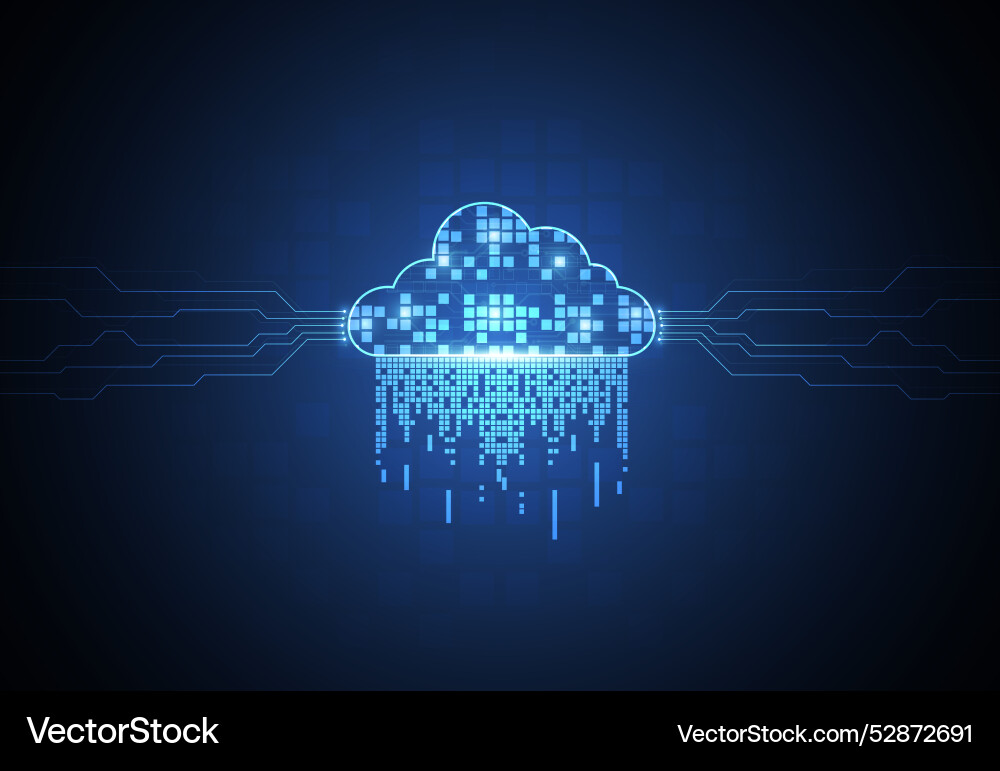 Cloud networking computing concept design digital Cloud networking computing concept design digital vector image