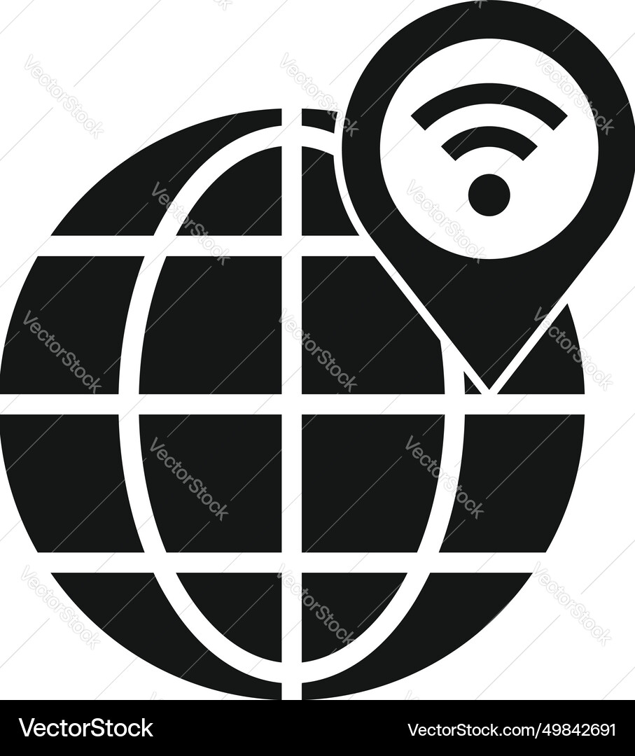 Global data digital icon simple internet Global data digital icon simple internet Vector Image