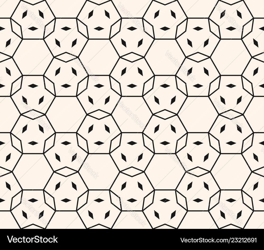 Hexagonal grid lattice net seamless pattern Hexagonal grid lattice net seamless pattern vector image