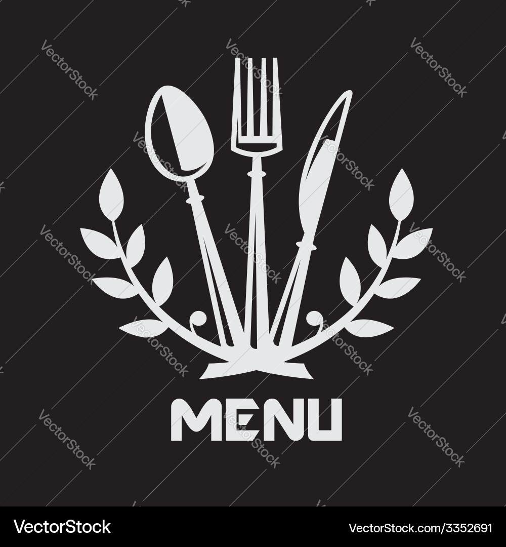 Knife fork and spoon Royalty Free Vector Image