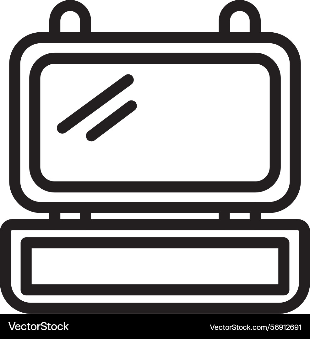 Lunchbox linear style icon design vector image