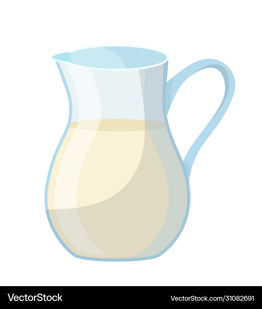 Milk jug pitcher flat Vector Image