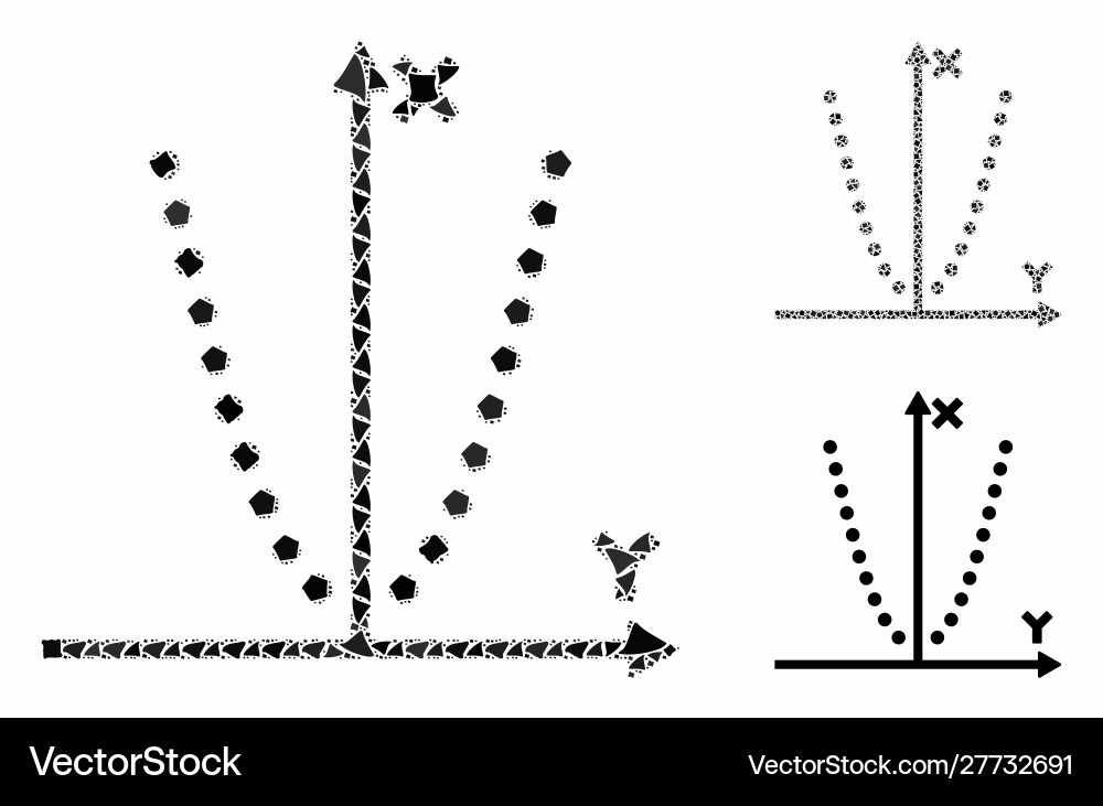 Parabole plot composition icon humpy parts Parabole plot composition icon humpy parts vector image