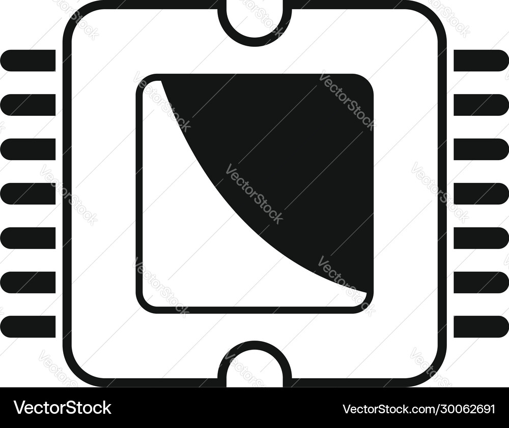 Phone processor icon simple style Phone processor icon simple style vector image
