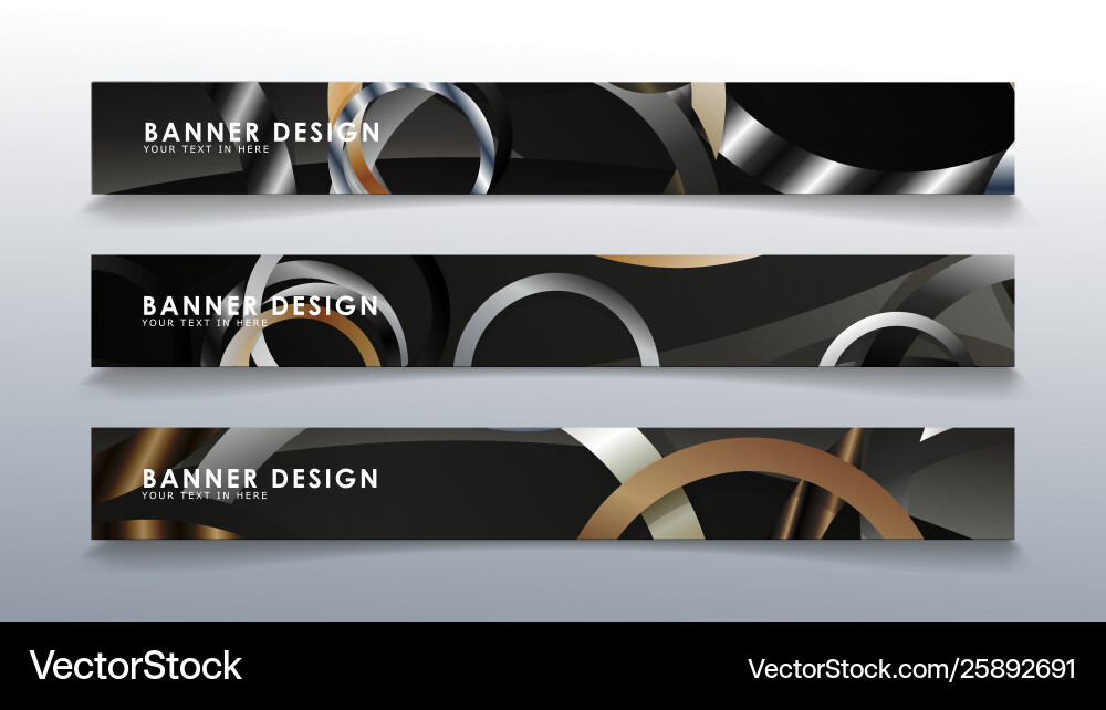 Set rectangular banner with a circle background Set rectangular banner with a circle background vector image