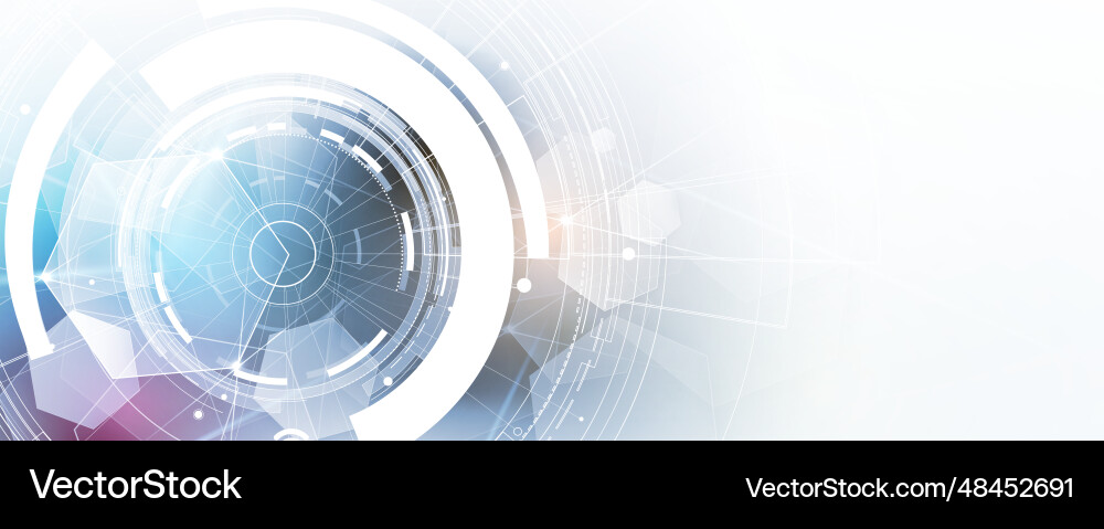 Technology banner design with hexagons abstract Technology banner design with hexagons abstract vector image