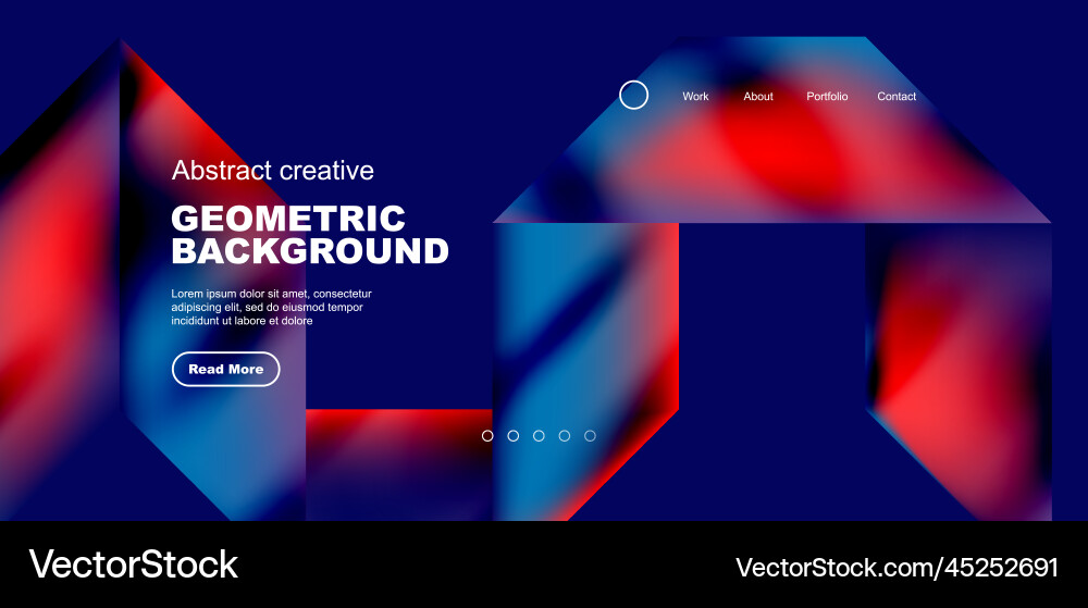 Triangles with fluid gradients abstract landing Vector Image