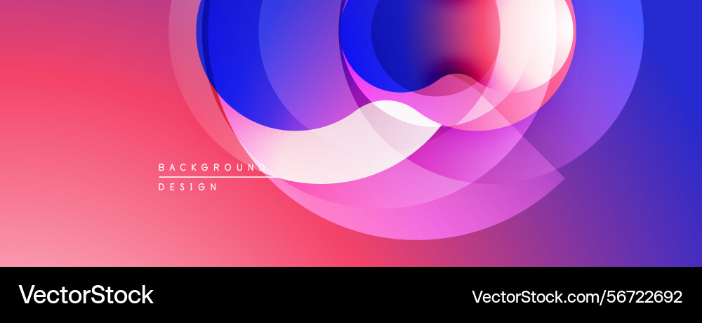 Abstract circles overlap creating vibrant Vector Image