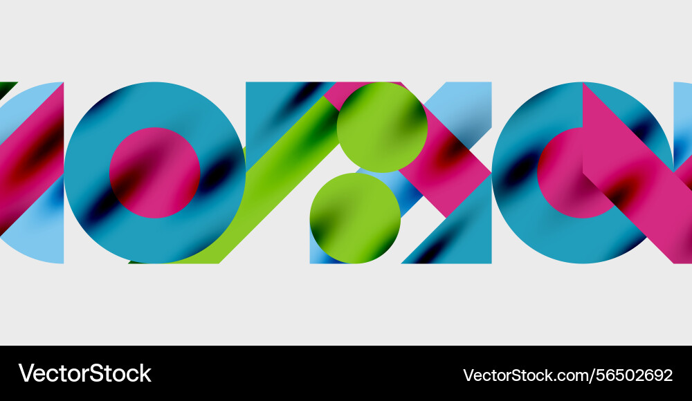 Abstract colorful design features overlapping Abstract colorful design features overlapping vector image