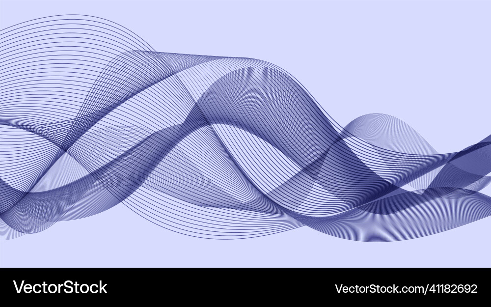Abstract wave element for design stylized line vector image