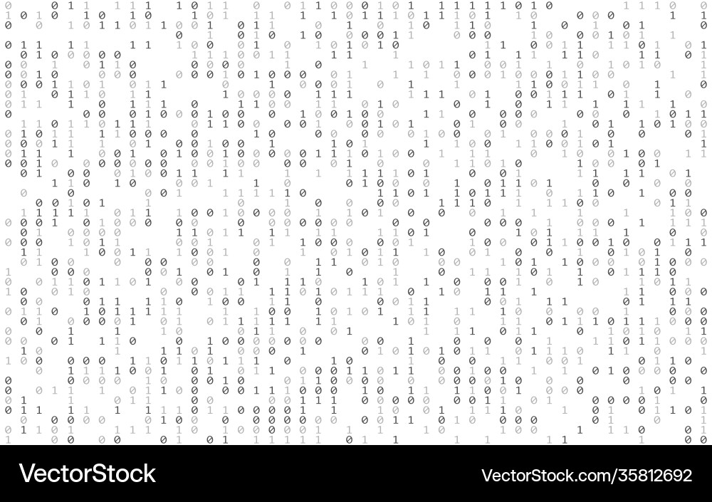 Binary background falling digits on white Binary background falling digits on white vector image