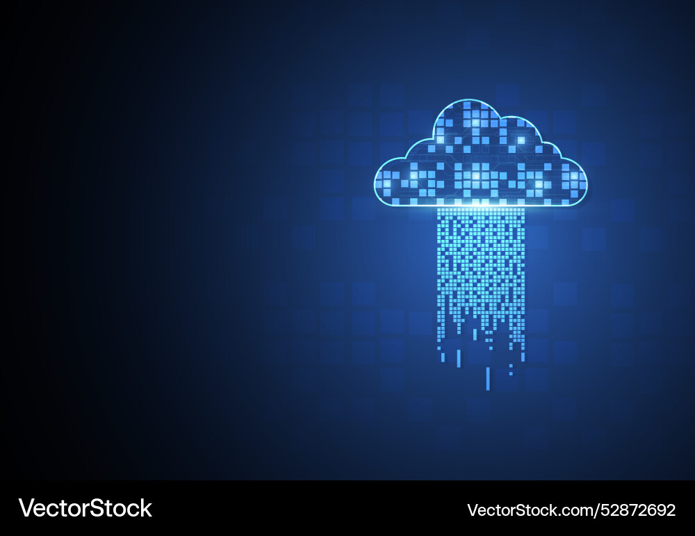 Cloud Networking Computing Konzept Design digital Cloud Networking Computing Konzept Design digital vektorbild