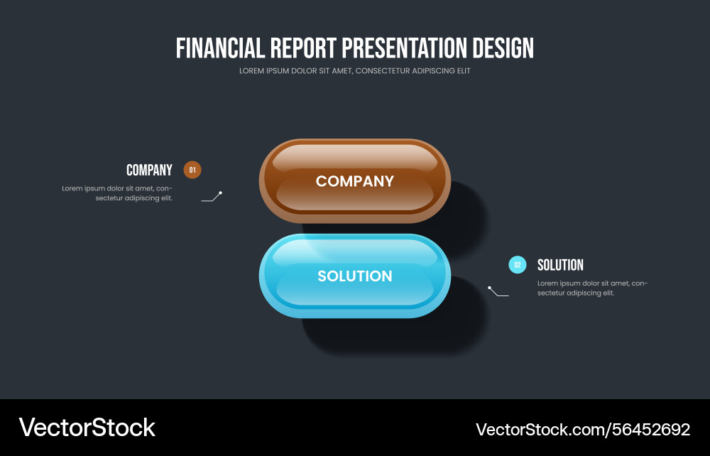 Consulting introduction two element diagram frame Vector Image
