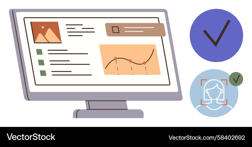 Data Analytics Dashboard Vector Image