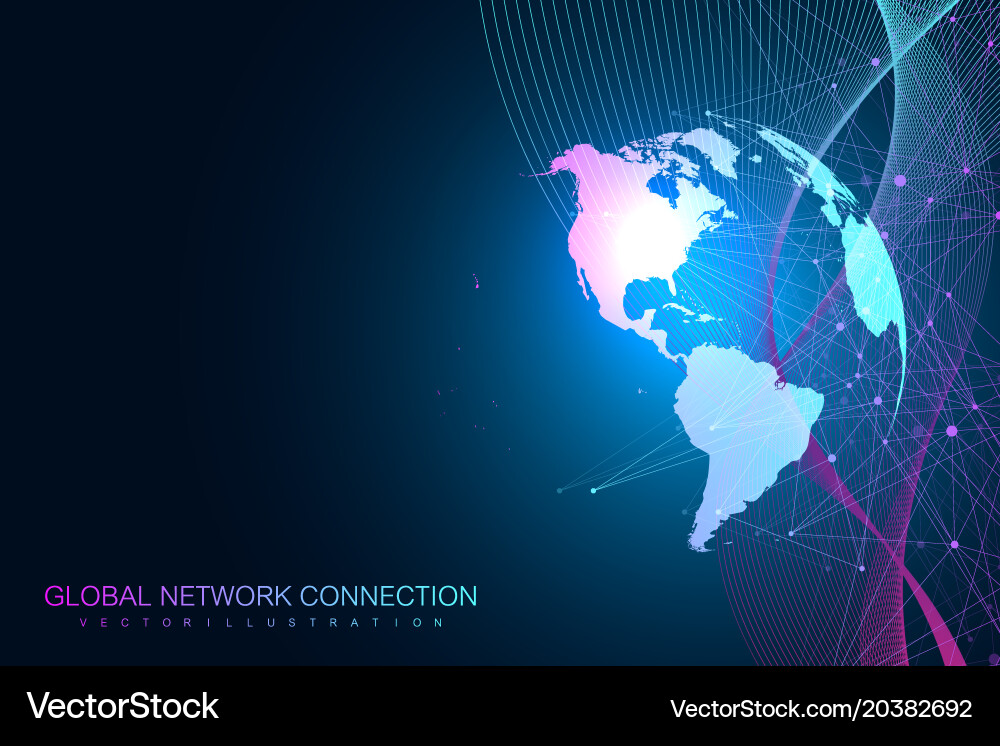 Global Network Data Connection vector image
