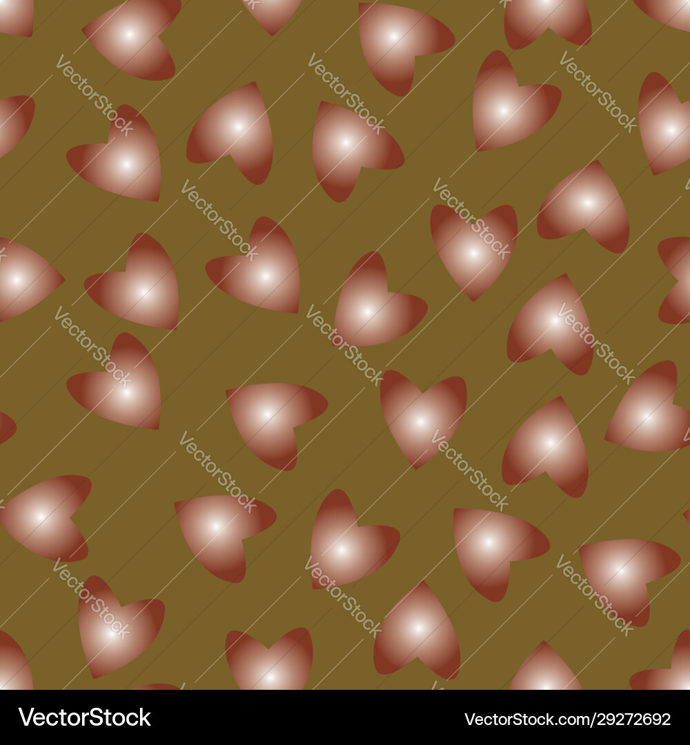 Golden hearts repeat pattern print Golden hearts repeat pattern print vector image