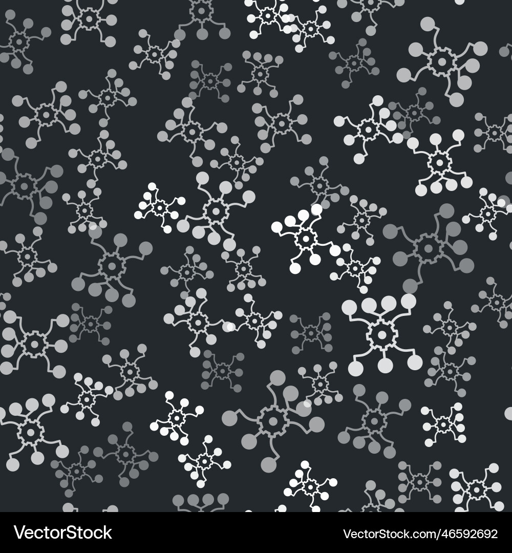 Grey neural network icon isolated seamless pattern Grey neural network icon isolated seamless pattern vector image