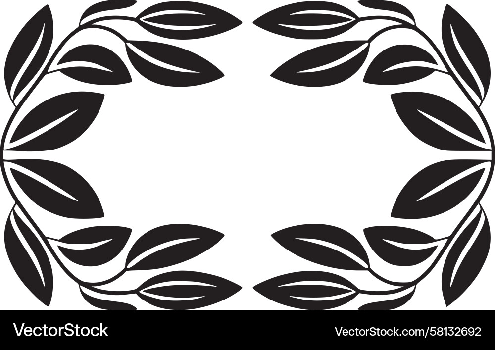 Leaf Border Pattern Vector Image