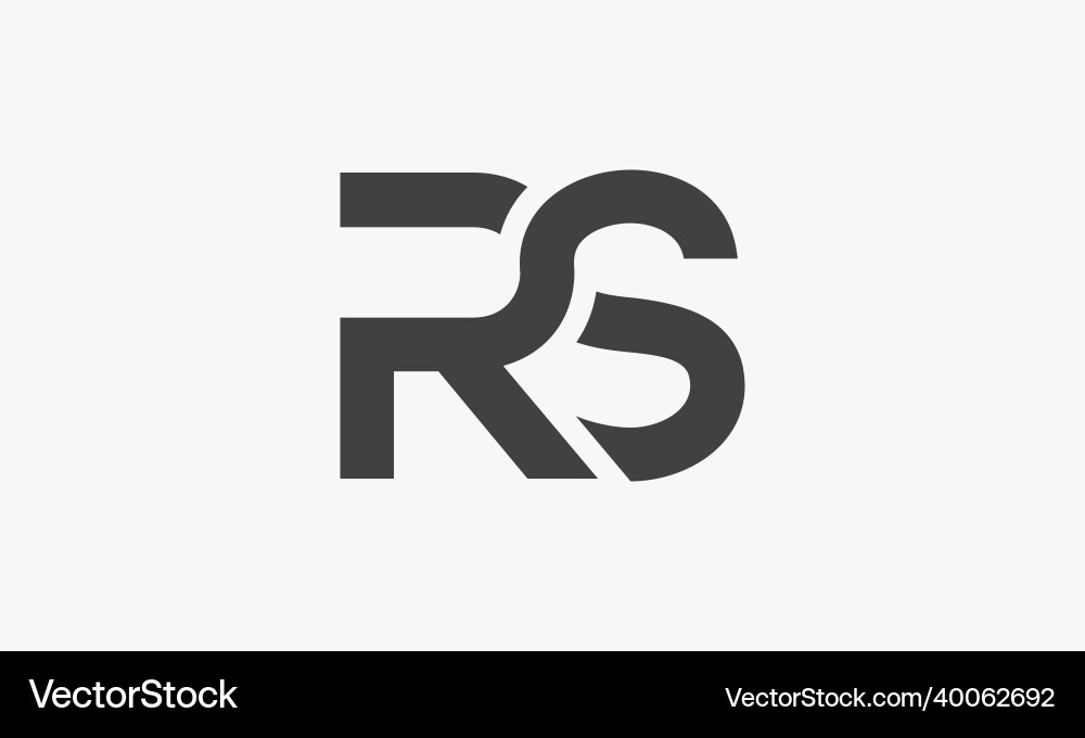 Letter rs logo isolated on white background Letter rs logo isolated on white background vector image