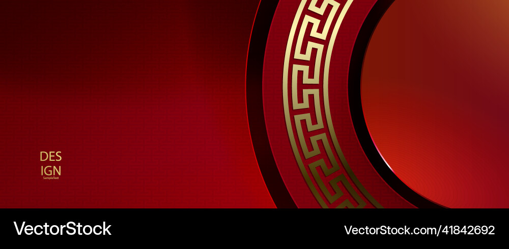 Red texture composition with round frames vector image