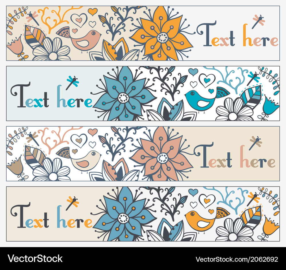 Retro style banner with bird and frame for your Vector Image