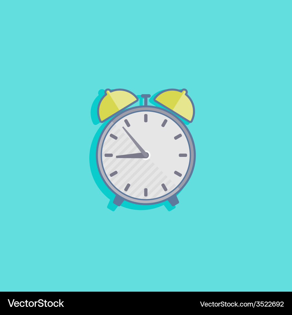 Simple with an alarm clock icon flat design vector image