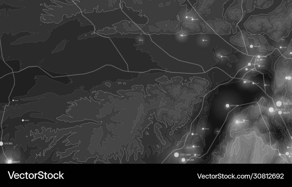 Terrain big data visualization futuristic map Terrain big data visualization futuristic map vector image