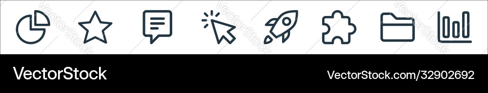 User interface line icons linear set quality User interface line icons linear set quality vector image