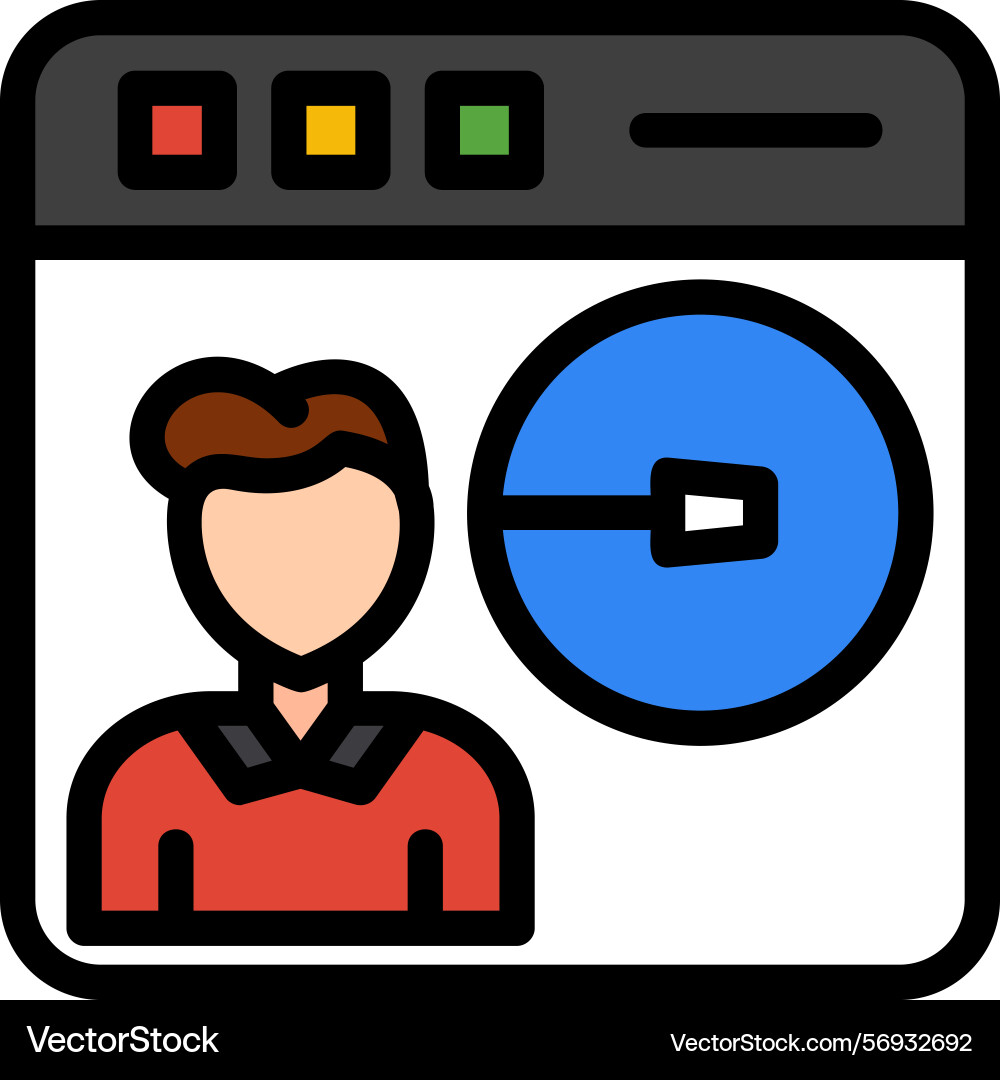 Userinput line filled style icon design Vector Image