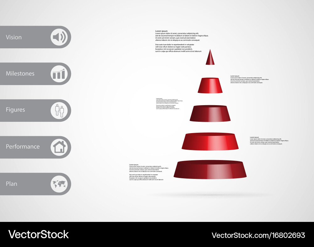 3d infographic template with triangle Vector Image