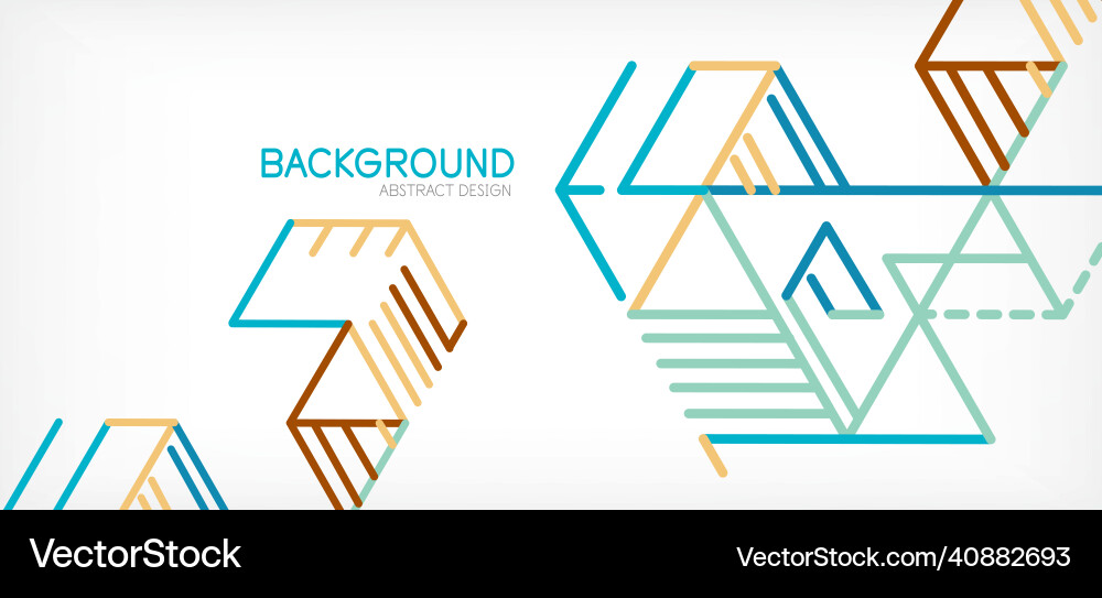 Abstract background color lines on white Vector Image