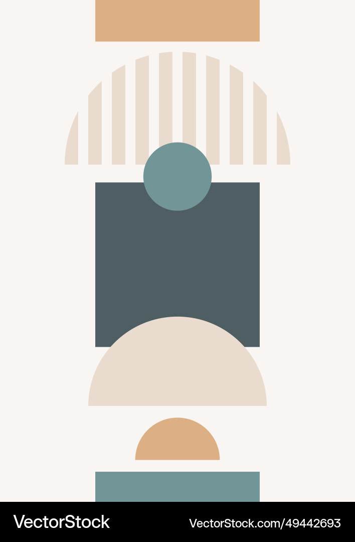 Boho modern minimalist abstract line art print Vector Image