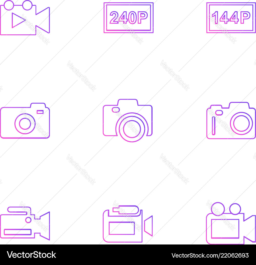 Camera recorder capture click photography vector image