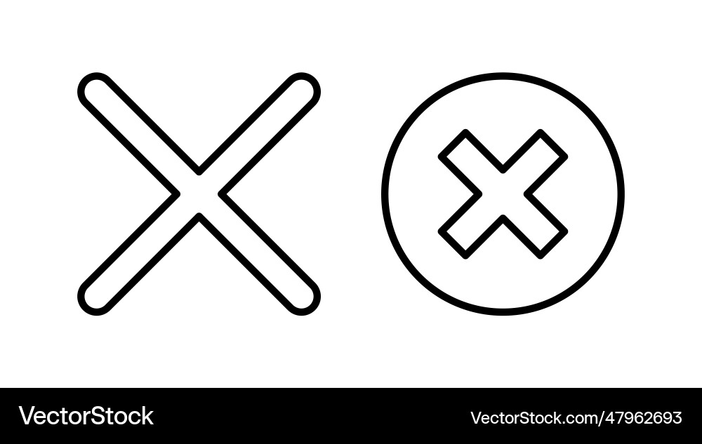 Close icon delete remove cancel exit symbol vector image