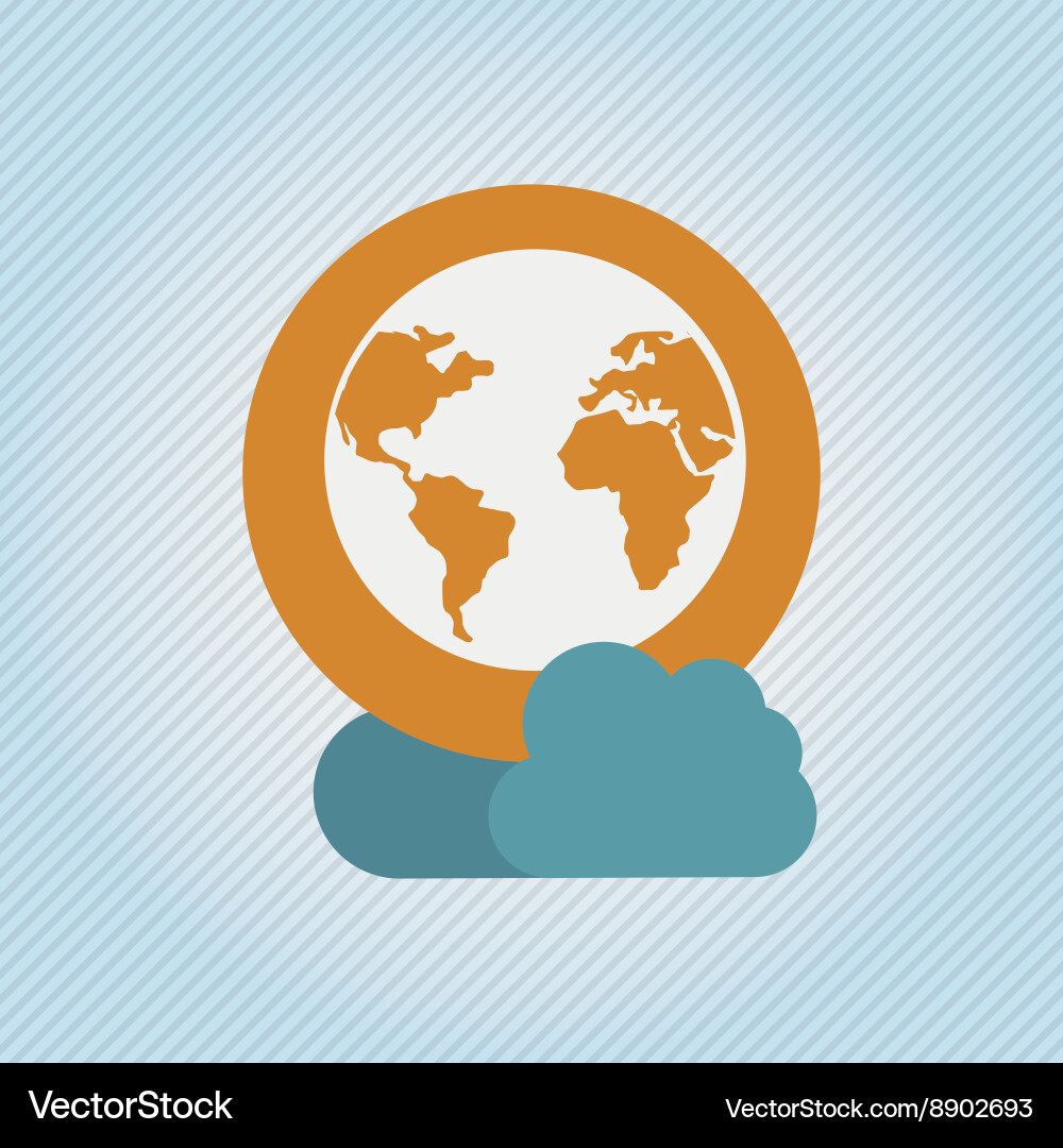 Cloud computing design vector image