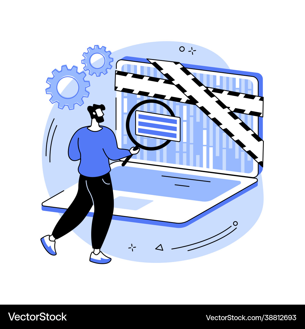 Computer forensics abstract concept Computer forensics abstract concept vector image