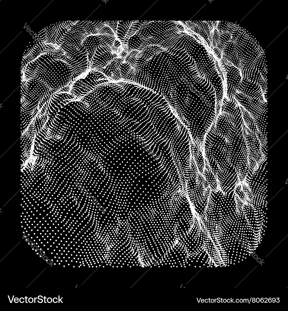 Dynamic Ripple Grid Abstract Vector Image